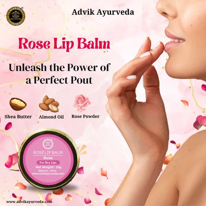 5 Ways to Soothe Sensitive Skin Naturally 7 Advik Ayurveda Rose Lip Balm for Dry Lips