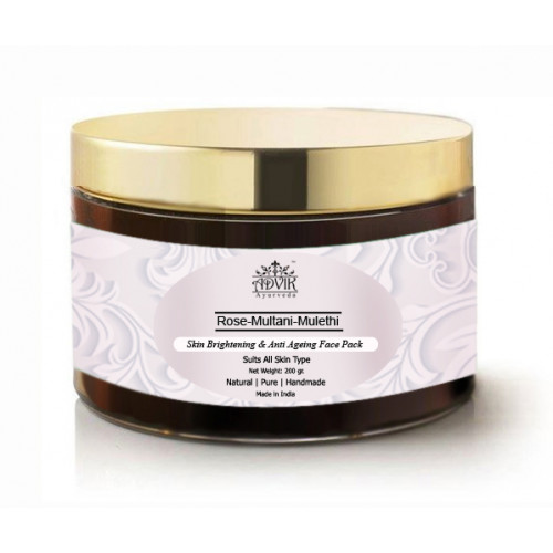 Advik Ayruveda Rose Multani Mulethi Face Pack for Skin Brightening, 100 gr