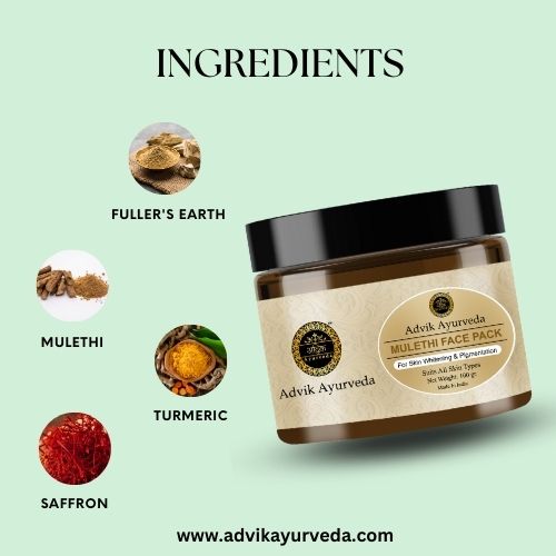 Ingredients of Advik Ayurveda Mulethi Face Pack