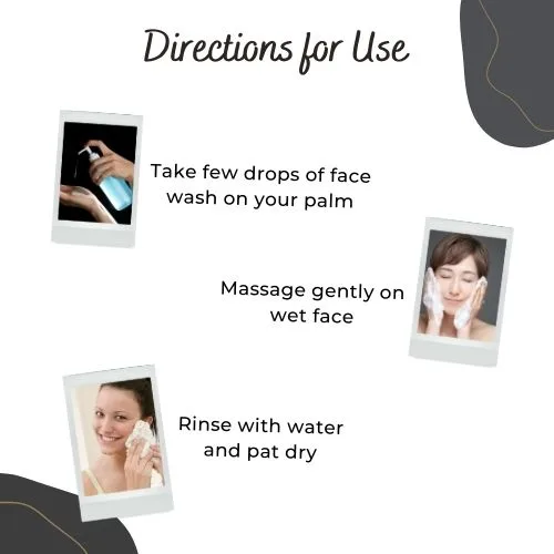 direction for use of lemon honey face wash jpg