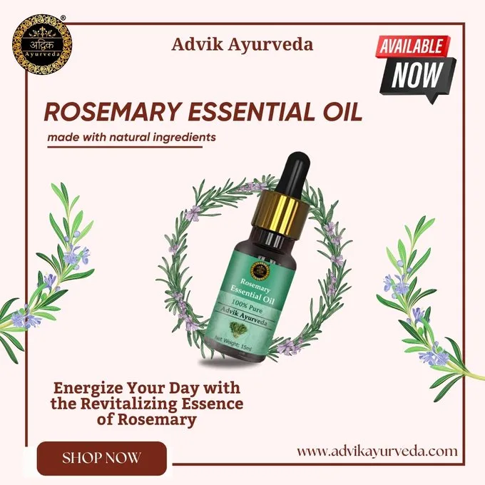 Advik Ayurveda Rosemary Essential Oil 