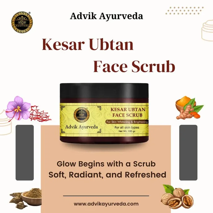 Advik Ayurveda Kesar Ubtan Face Scrub 