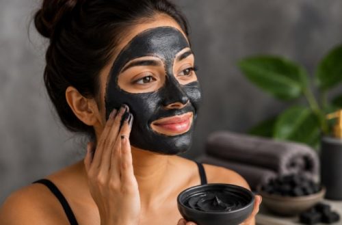 how a charcoal face mask for oily skin controls shine by advikayurveda